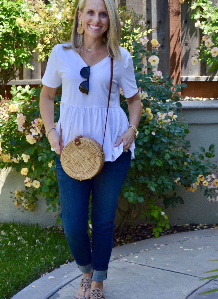 White Peplum Tee, Coast to Coast