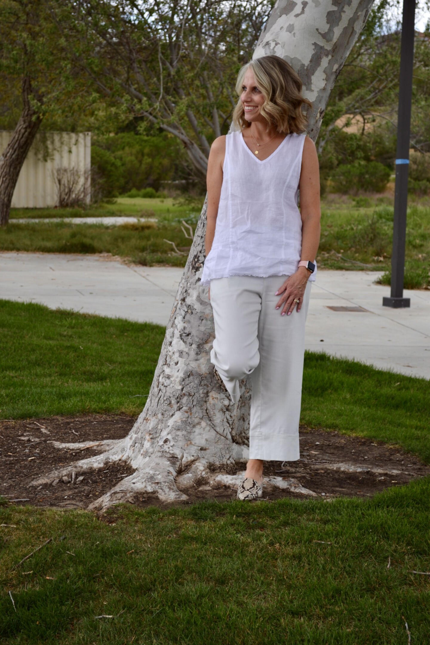 XCVI Wide leg pants & linen top