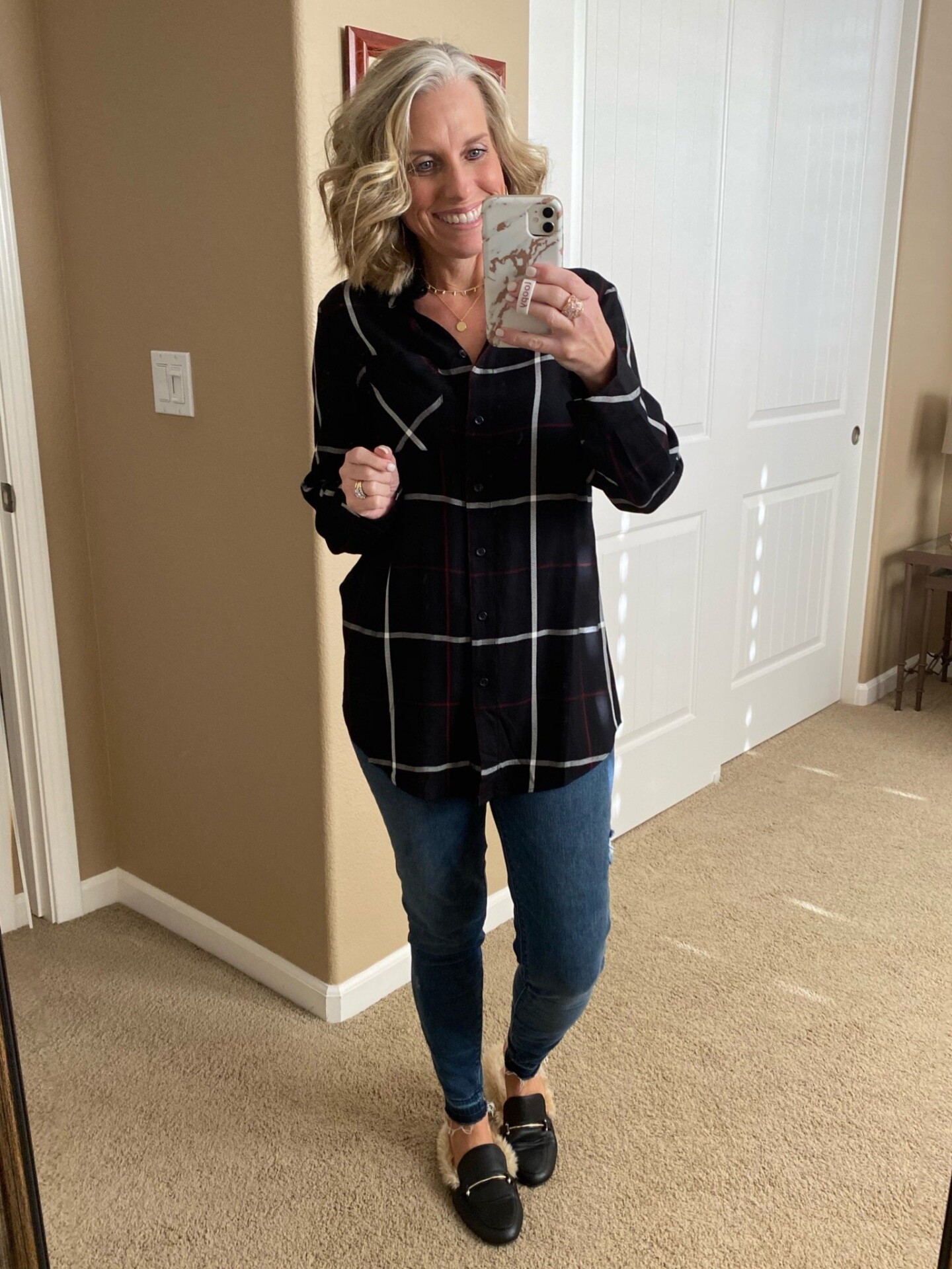 Chico's plaid shirt