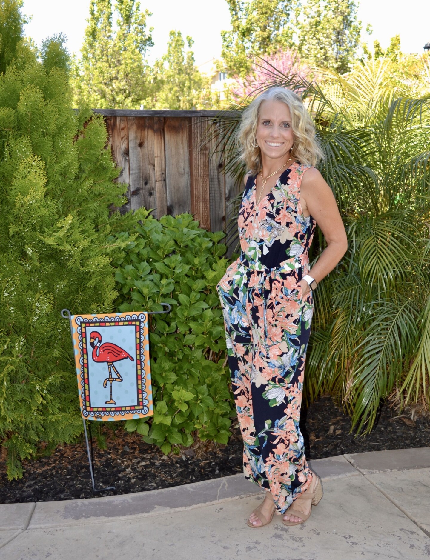 Chico's floral jumpsuit for spring