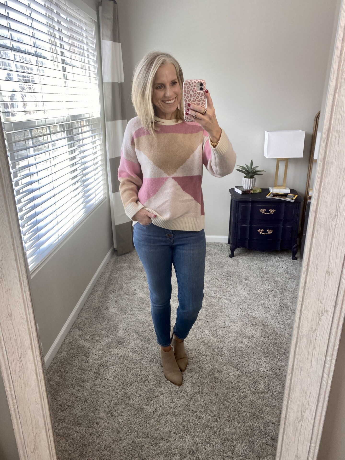 Avara sweater and neutral booties