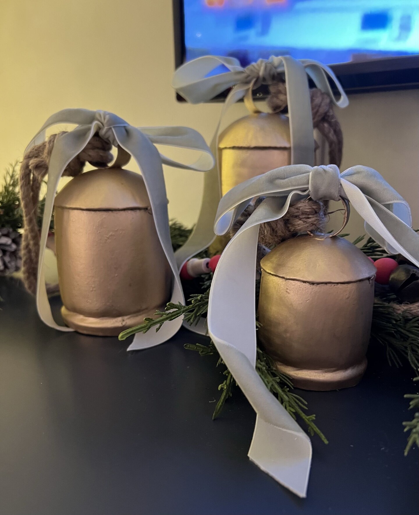 Large Christmas bells from Amazon 