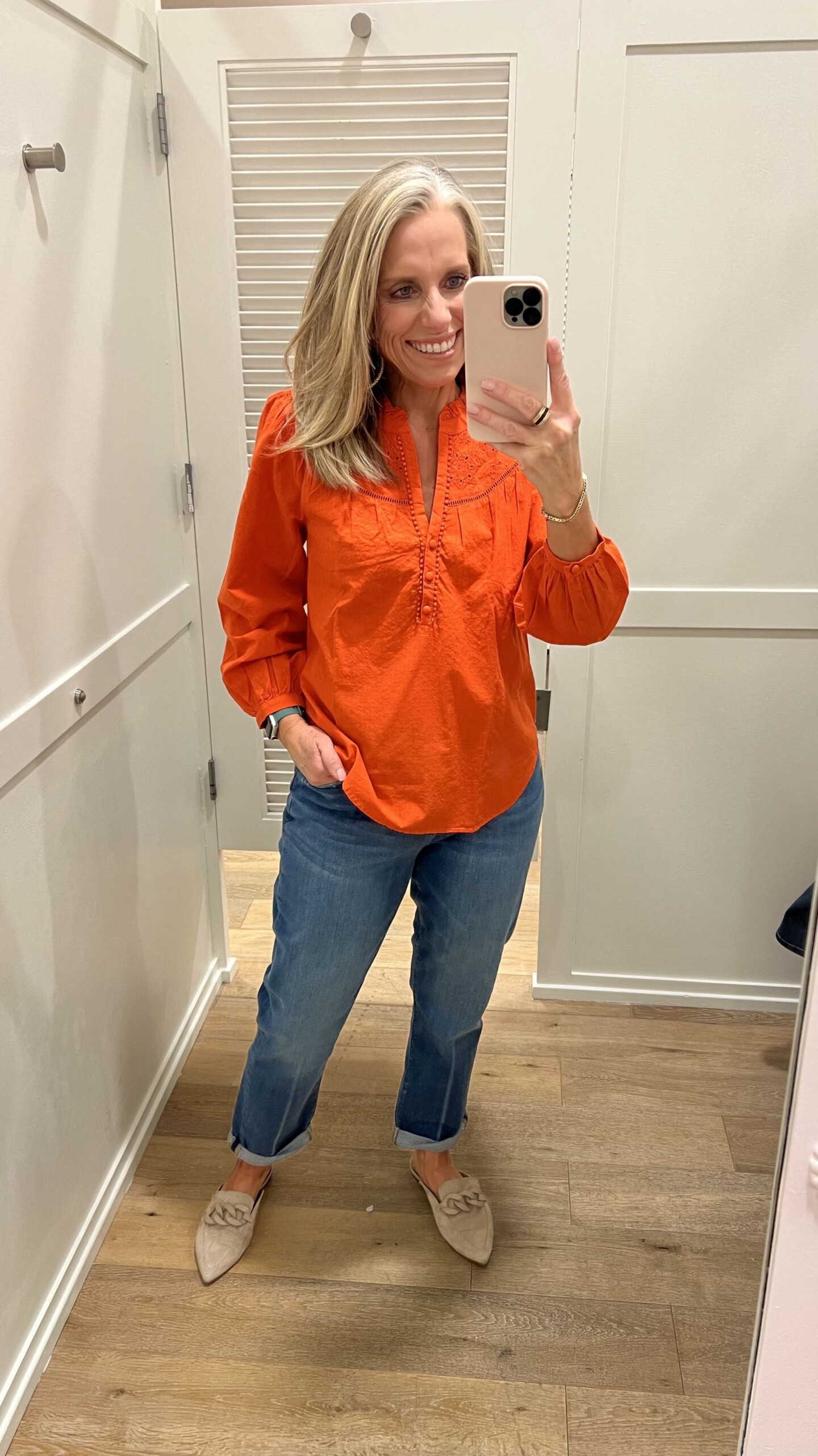 Vibrant Orange blouse
