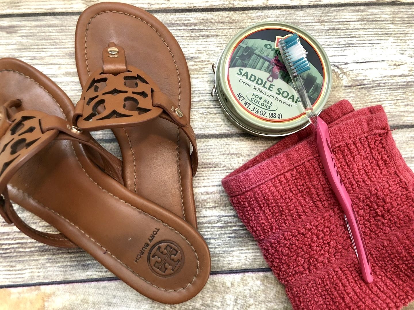 how to clean Tory Burch Miller sandals
